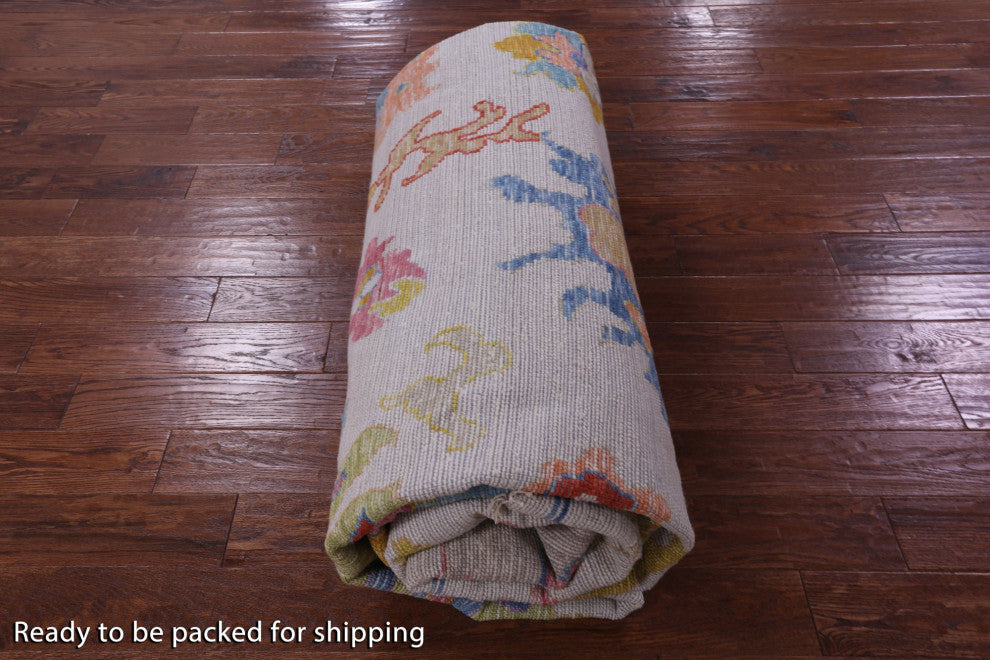 Handmade Turkish Oushak Wool Rug 10' 2" X 13' 9" - Q14811