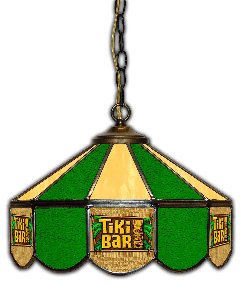 Tiki Bar Stained Glass Lamp