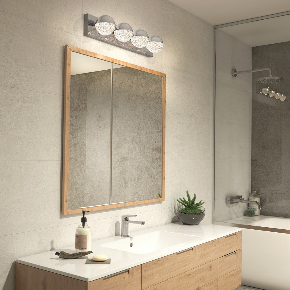 Artika Carat Vanity LED Integrated Light Fixture, Chrome