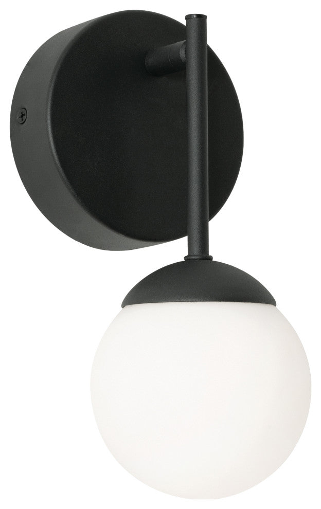 Pearl 9" LED Sconce, Black