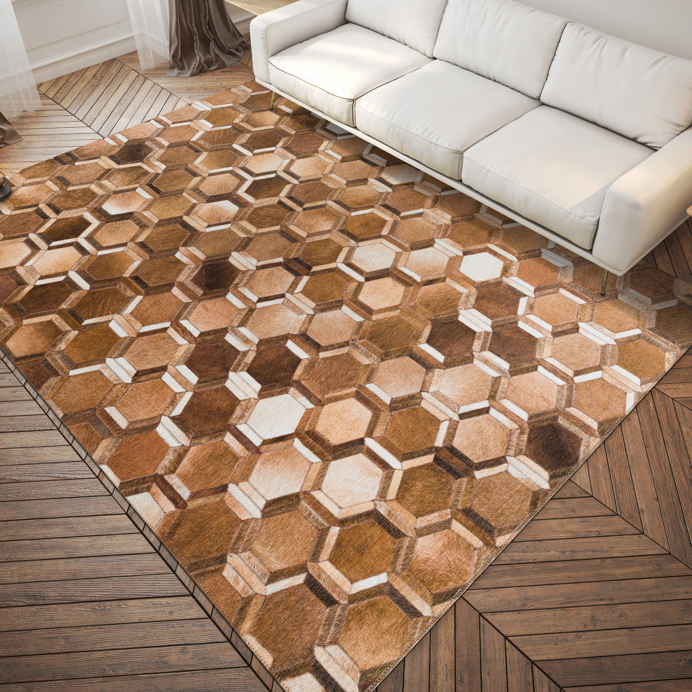 Indoor/Outdoor Stetson SS1 Bison Machine Washable 8' x 10' Rug