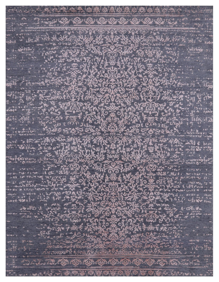 7' 11" X 10' 4" Persian Wool and Silk Handmade Rug Q6262