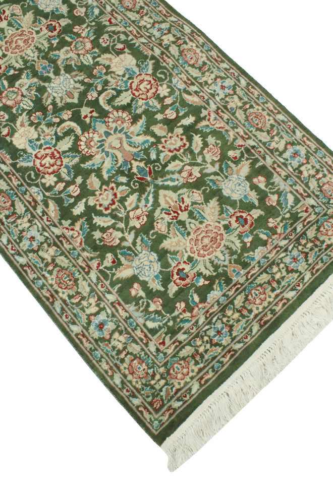 Pak-Persian Hrychlea Green/Beige Runner, 2'5x9'9