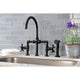 KS2330NX Bridge Kitchen Faucet With Brass Sprayer, Matte Black