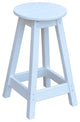 Poly Lumber Bar Stool, White, Counter Height, Round
