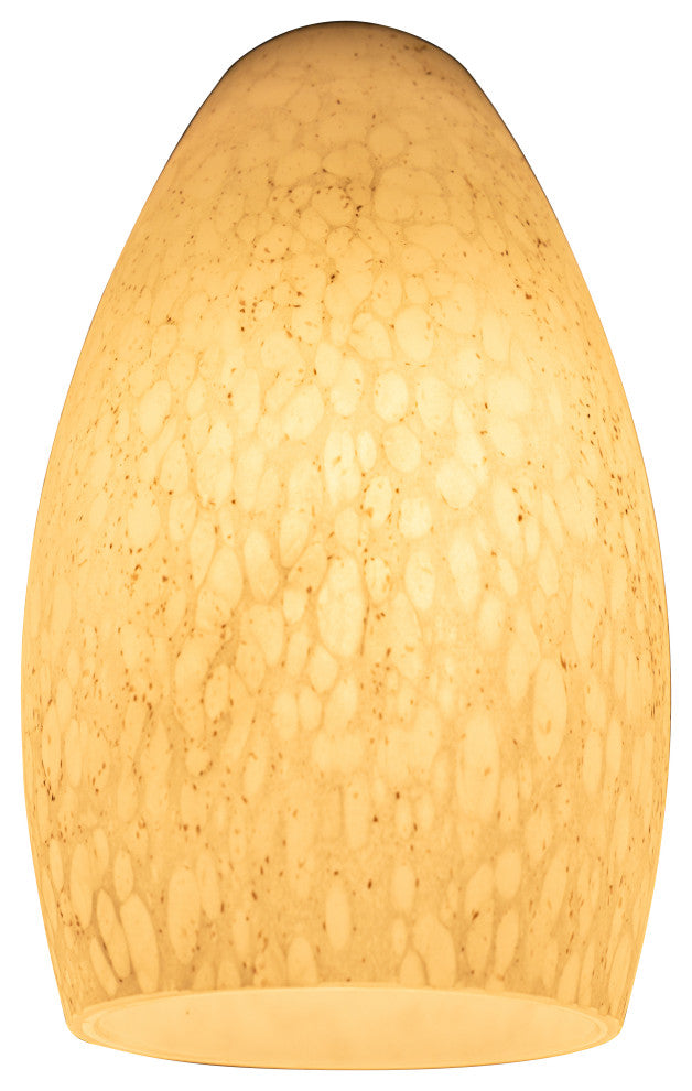Inari Silk Champagne Pendant Glass Shade, White Stone