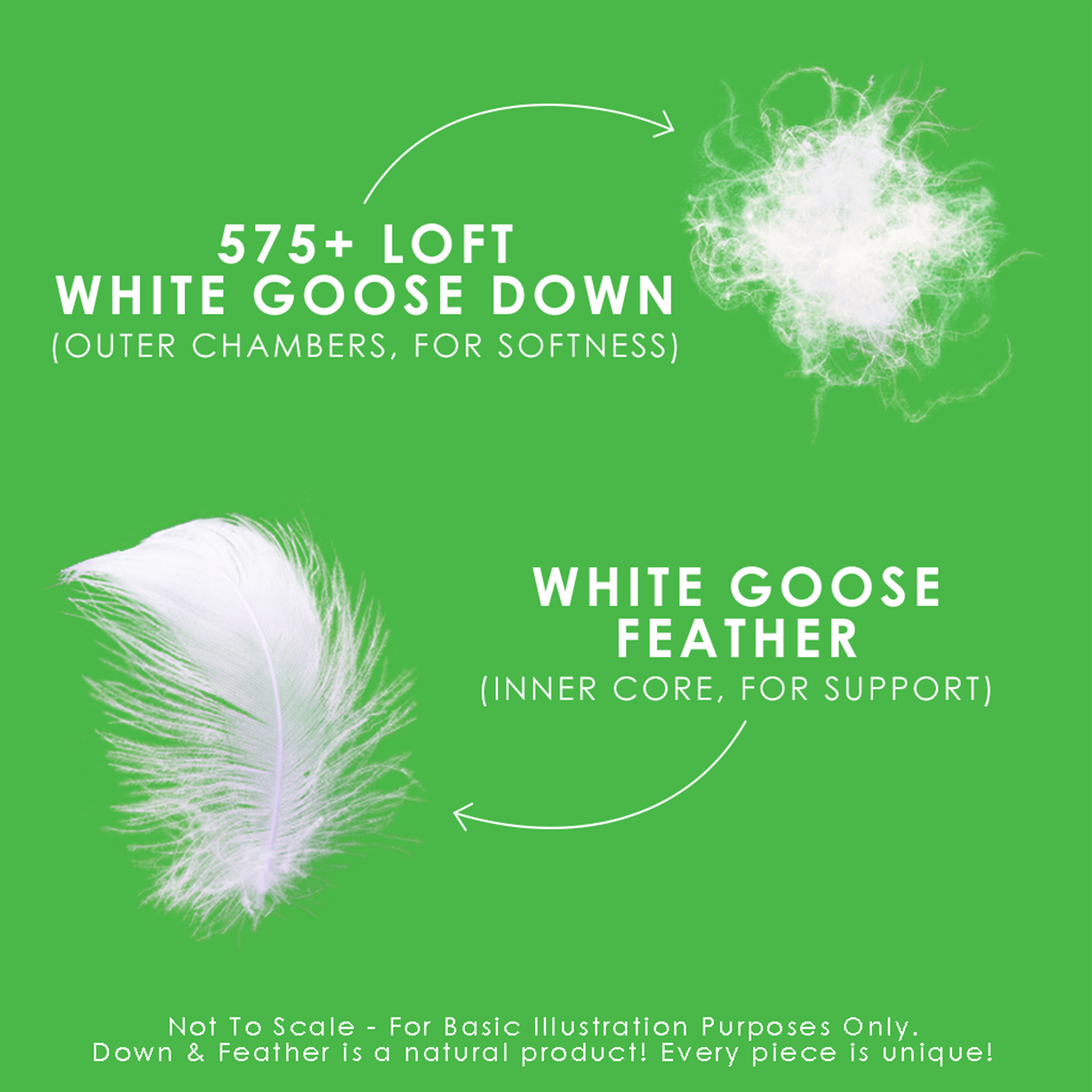 Down Perfect Pillow, Queen, Medium Support