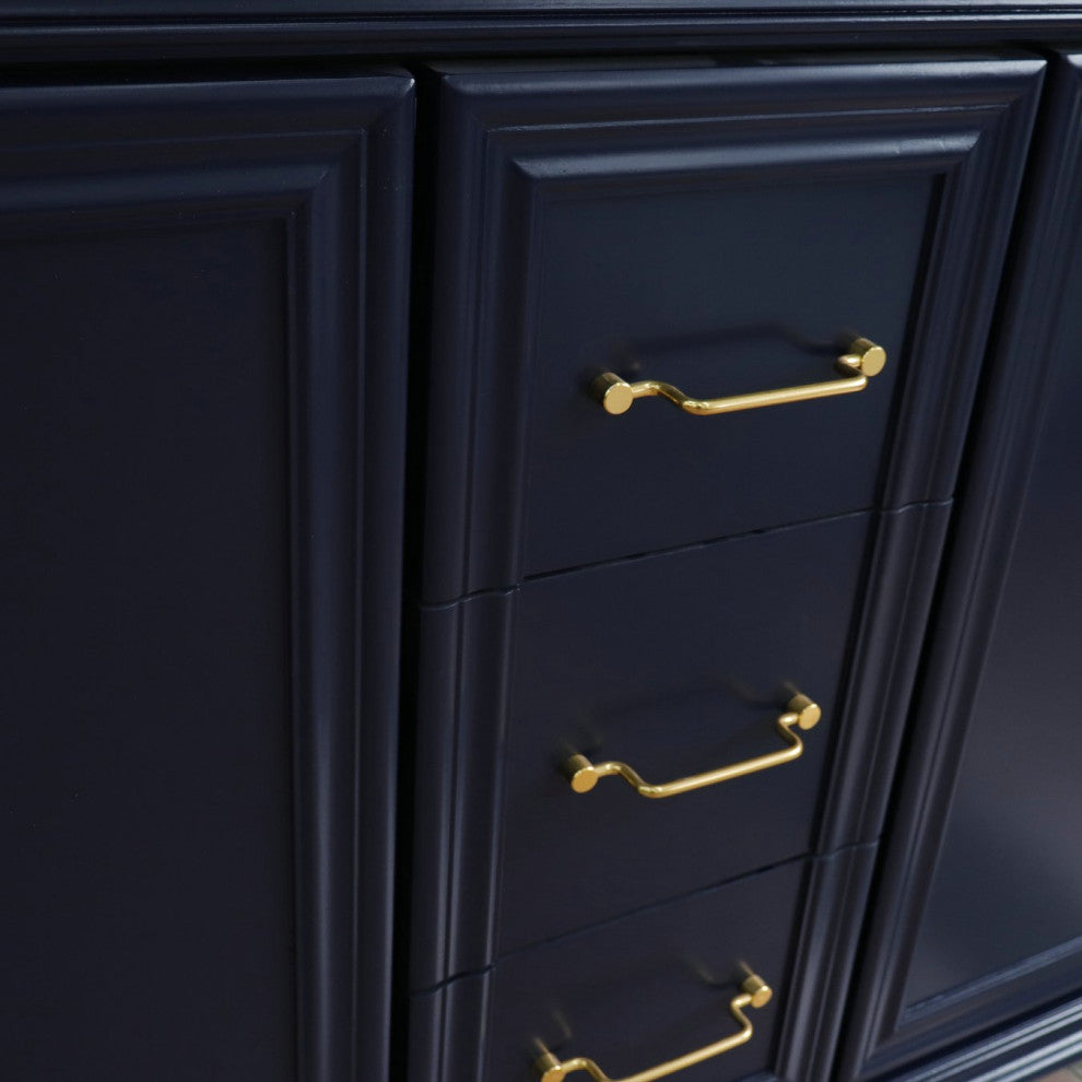 60" Double Vanity, Blue Finish, Cabinet Only
