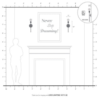 Livex Lighting Lansdale 1 Light Polished Brass ADA Single Sconce