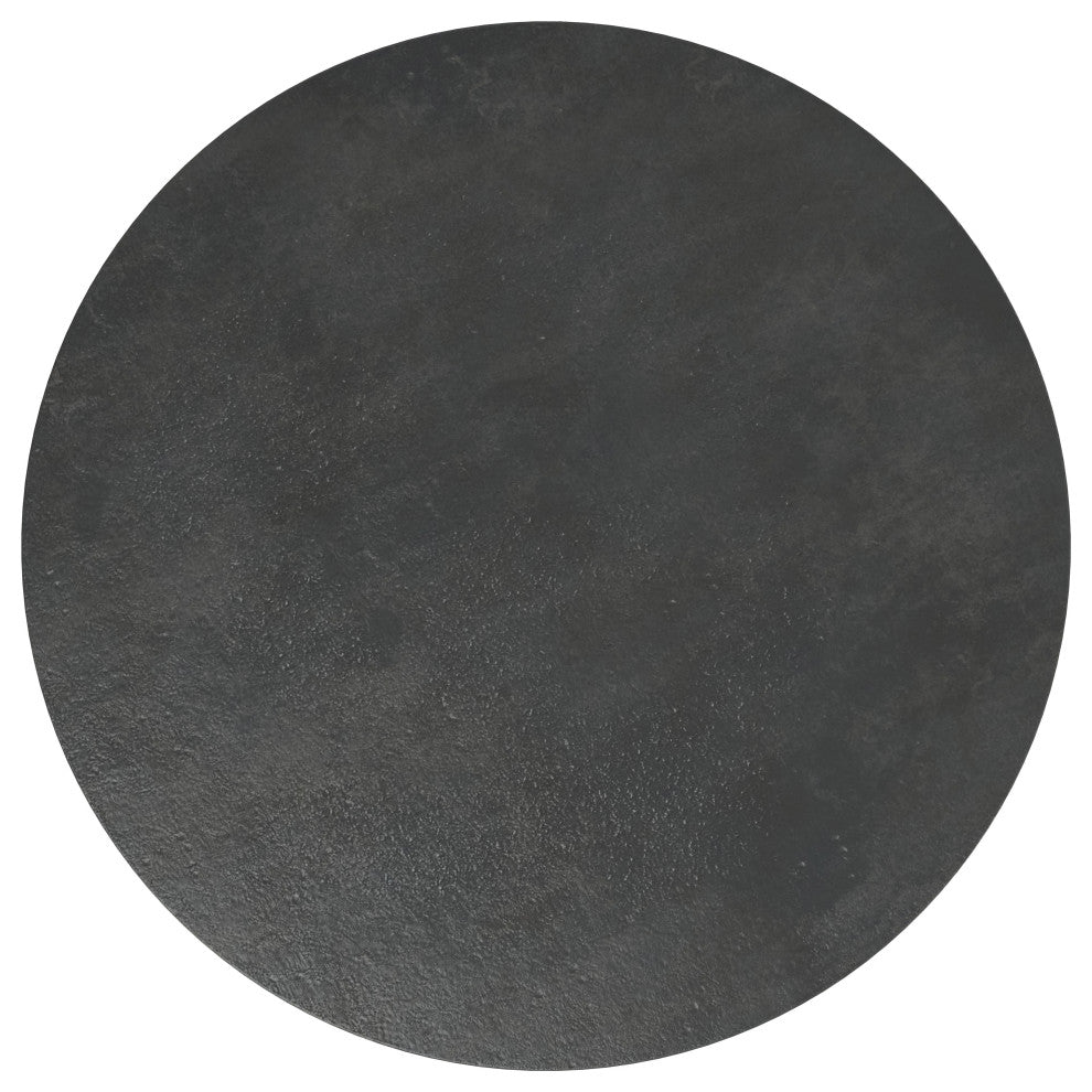 Alexa Cast Aluminum Coffee Table in Black Nickel