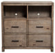 Sydney 4 Drawer TV Media Chest, Weathered Grey