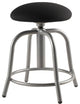 NPS 18"-25" Height Adjustable Stool, 3" Fabric Black Seat, Grey Frame