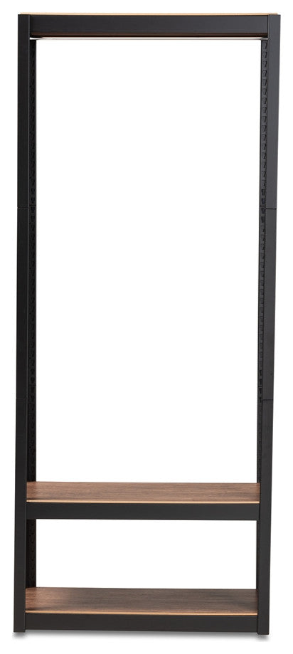 Modern Black Finished Metal 3-Shelf Free Standing Closet Storage Organizer
