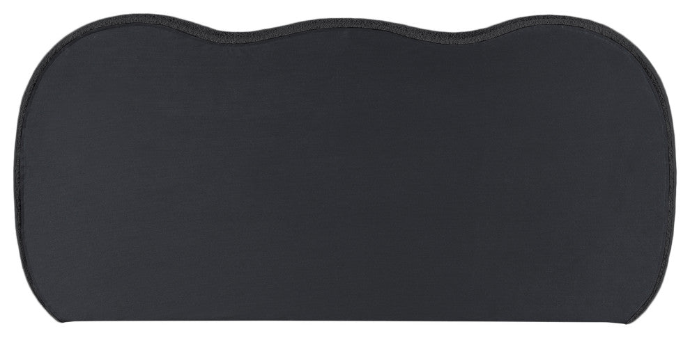 Hyde Boucle Fabric Upholstered Bed, Black, Full