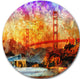 San Francisco Bridge, Contemporary Round Metal Wall Art, 11"