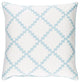 Surya Parsons PR-005 18"x18" Pillow Kit, White/Aqua