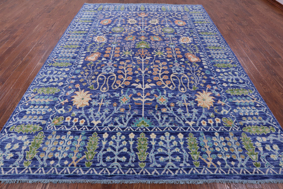 9' 2" X 11' 10" Handmade Turkish Oushak Wool Rug - Q15709