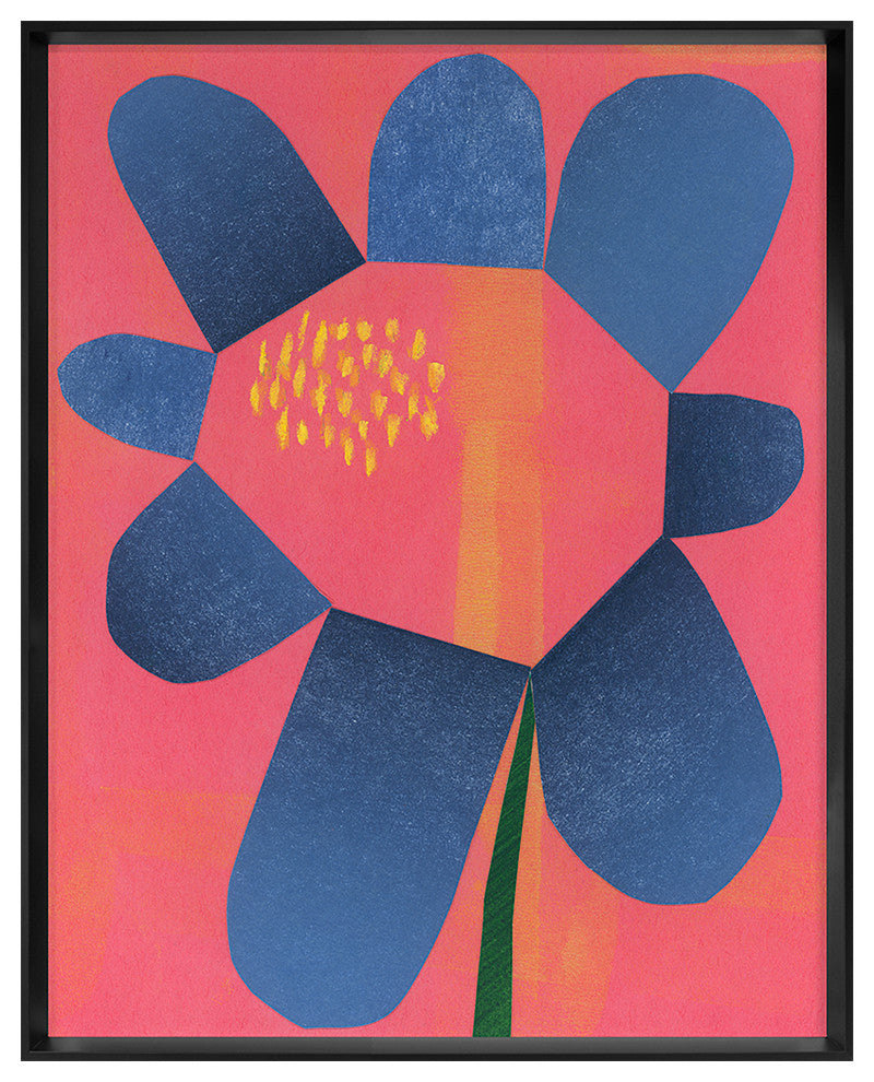 Flower Collage 2 Fine Art Print, Black, 30"x24"