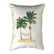 Betsy Drake Palm Trees & Monkey Large Indoor/Outdoor Pillow 16x20