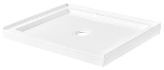 Ove Decors Erika Shower Base Rectangle, White, 38"x32", Center Drain