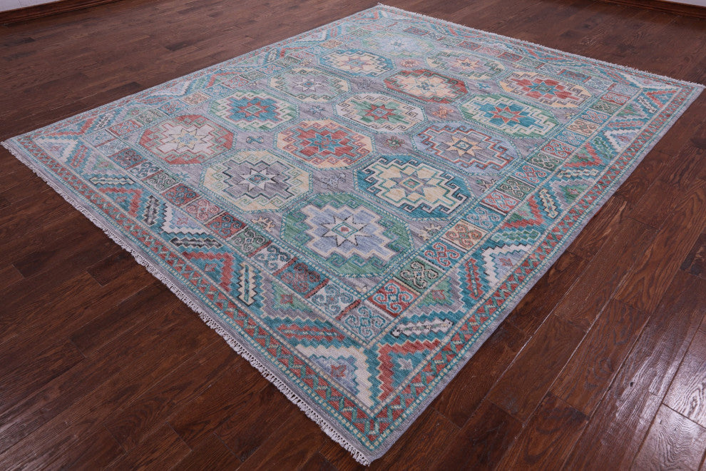 8' 3" X 9' 11" Fine Turkmen Ersari Hand Knotted Rug - Q15644