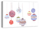 Hanging Watercolor Ornaments Canvas Wall Art, 36"x24"