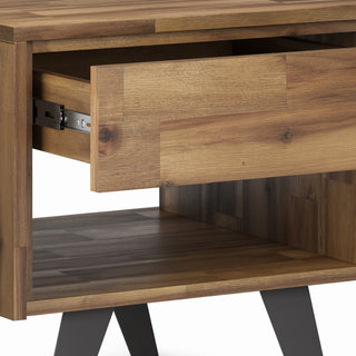 Lowry End Table, Distressed Golden Wheat