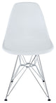 Eiffel Chairs, Eiffel Side Chairs Wire Base, Set of 2, White