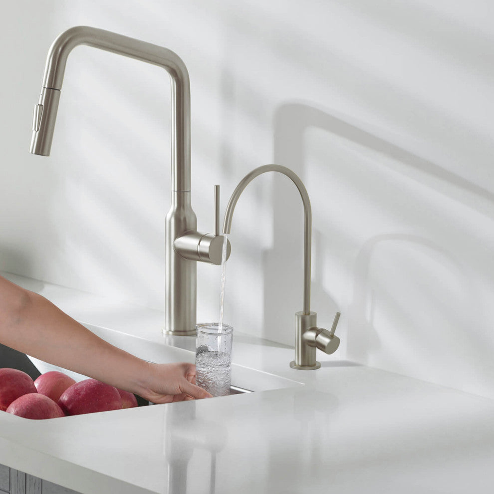 Circular Water Filtration Faucet, Brushed Nickel