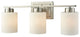 Thomas Lighting Summit Place 3-Light Bath, Brushed Nickel/Opal White