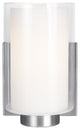 Generation Lighting Bergin 1-Light Sconce, Satin Nickel