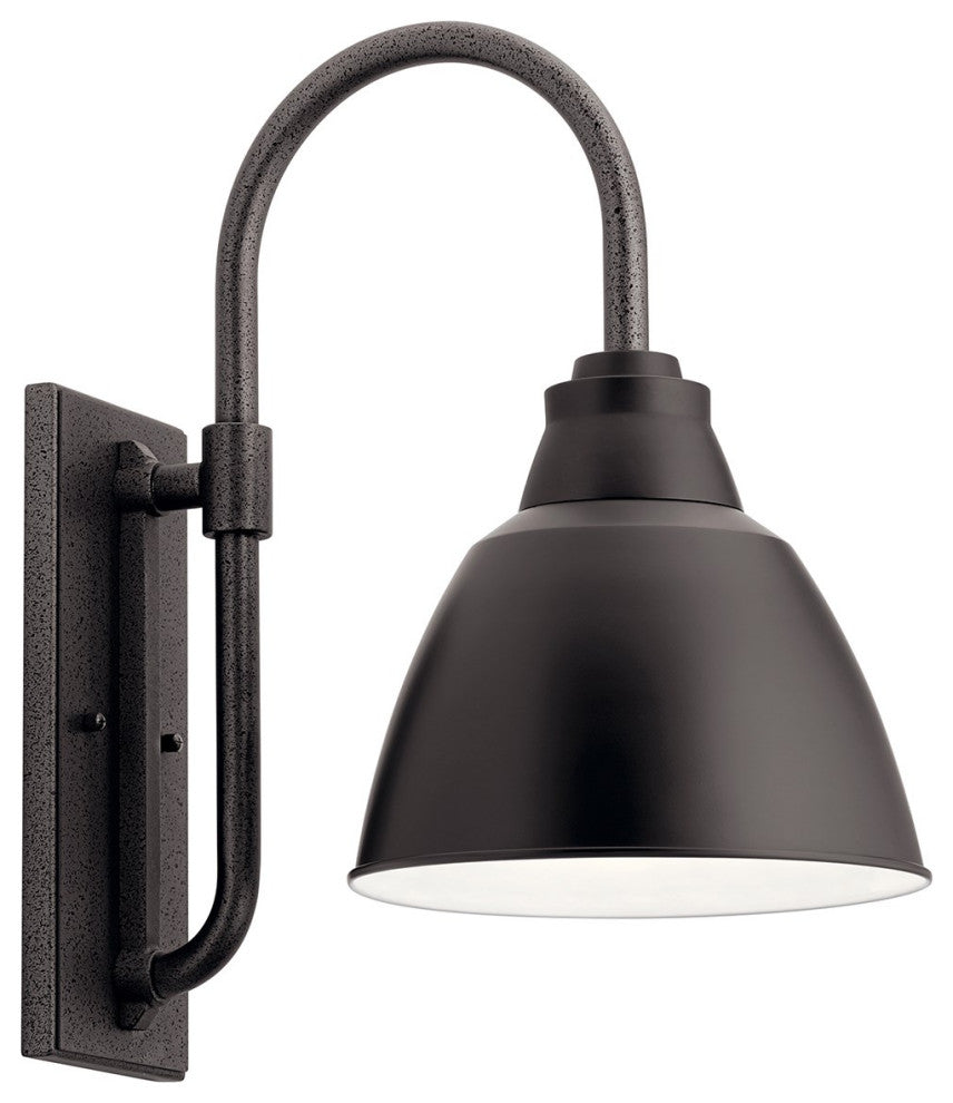 Kichler Pellinord 14 inch 1 Light Outdoor Wall Light in Black