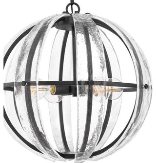Quoizel QOP5179MBK Four Light Pendant, Matte Black Finish