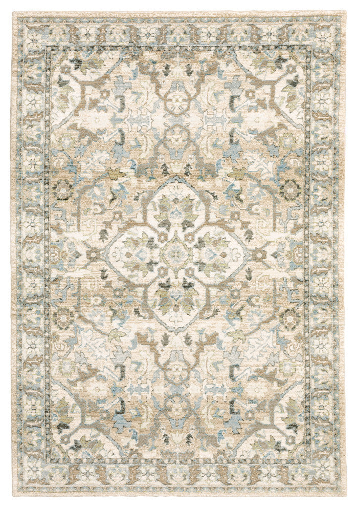 Oriental Weavers Andorra Indoor Rug Beige/ Ivory 7'10"RND