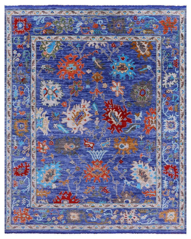 Turkish Oushak Hand-Knotted Wool Rug 8' 1" X 10' 1" - Q15456
