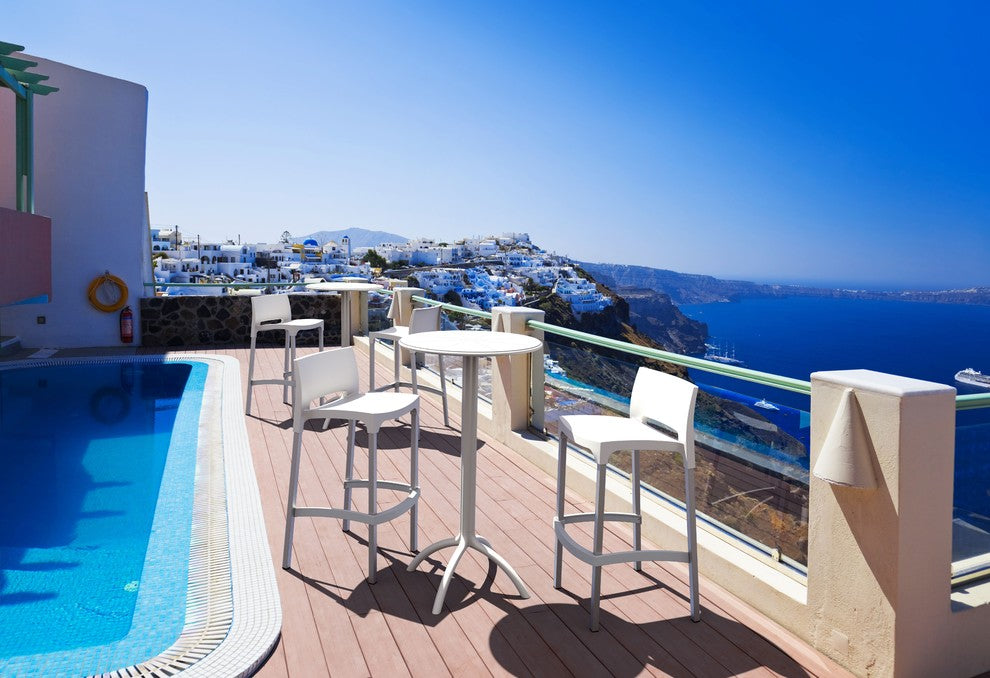 Compamia Octopus Round Bar Table, White