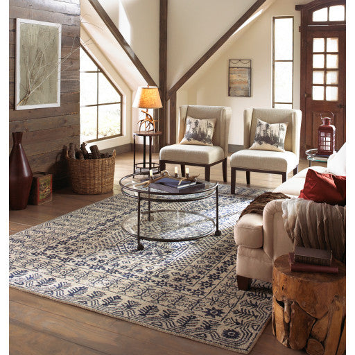 Surya Smithsonian SMI-2113 10'x14' Rug, Denim/Khaki
