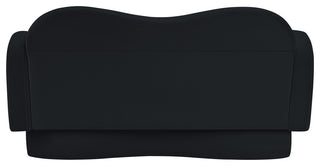 Bloom Upholstered Loveseat, Black, Velvet
