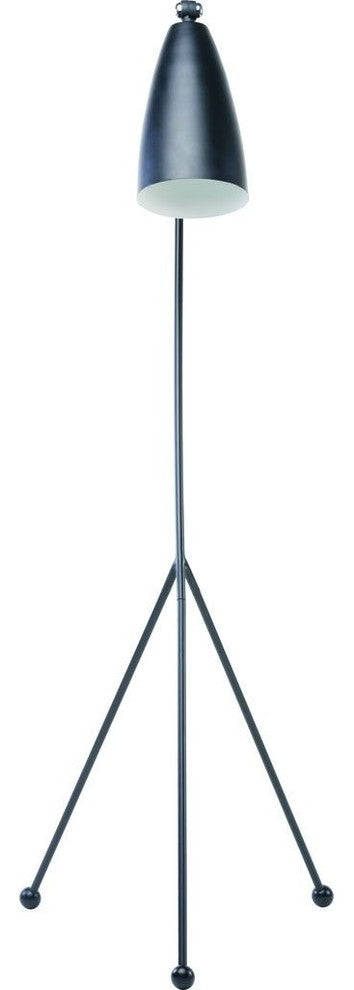 Nuevo Living Lucille Lighting Floor Lamp, Black Steel Metal