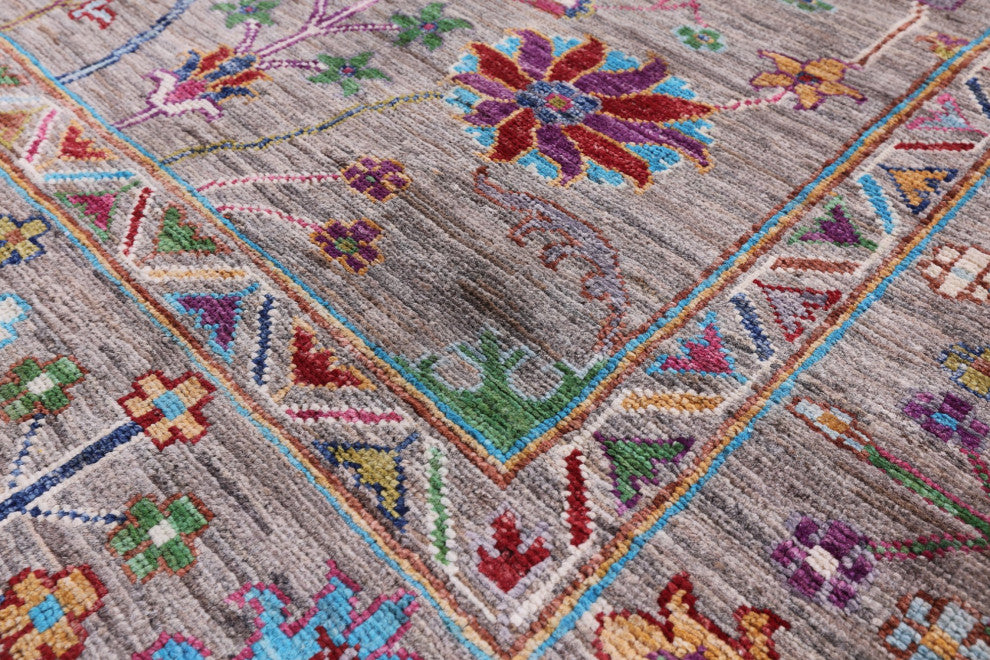 5' 7" X 7' 10" Persian Tabriz Handmade Wool Rug Q9841