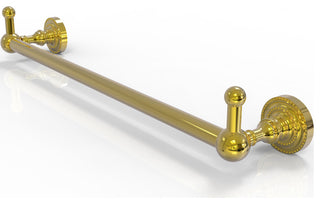 Dottingham 18" Towel Bar with Integrated Hooks, Polished Brass