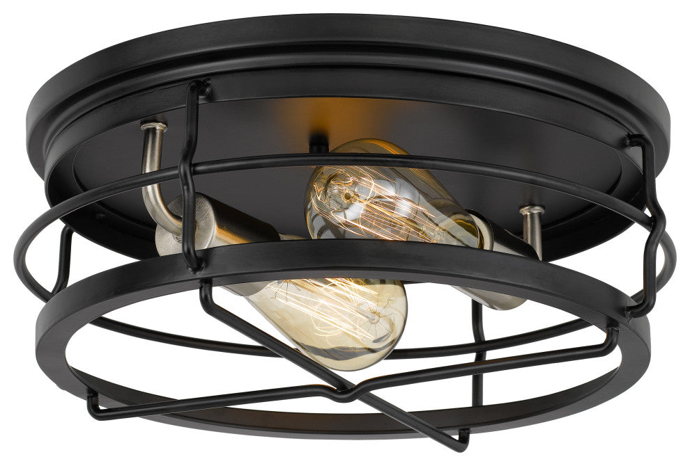 Westwood 2-Light Black Finish Flush Mount 13.88"x13.88"x5.87"