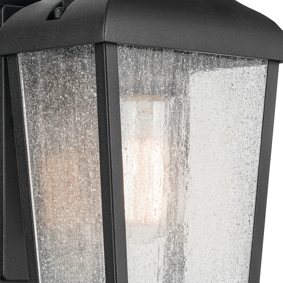 14.75" 1-Light Outdoor Wall Light With Clear Water Glass