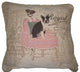 "Royal" Dogs Pillow Cover, Taupe