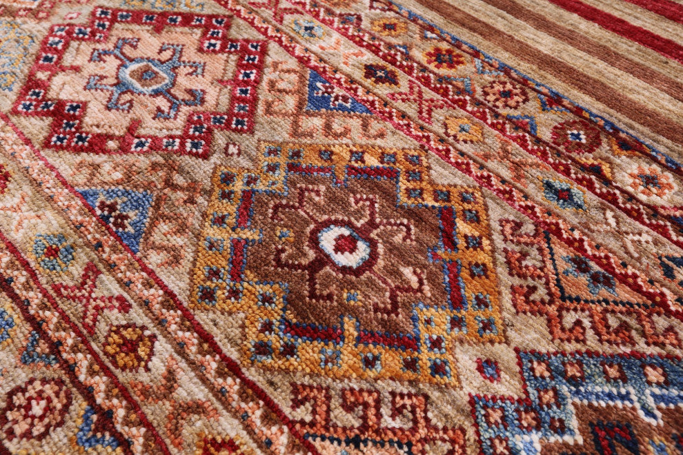 5' 8" X 8' 5" Khorjin Super Kazak Handmade Rug Q11208