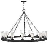Hinkley Lighting 29209 Sawyer 15 Light 46"W Open Air Outdoor - Black