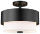 Z-LITE 2-Light Semi Flush, Matte Black