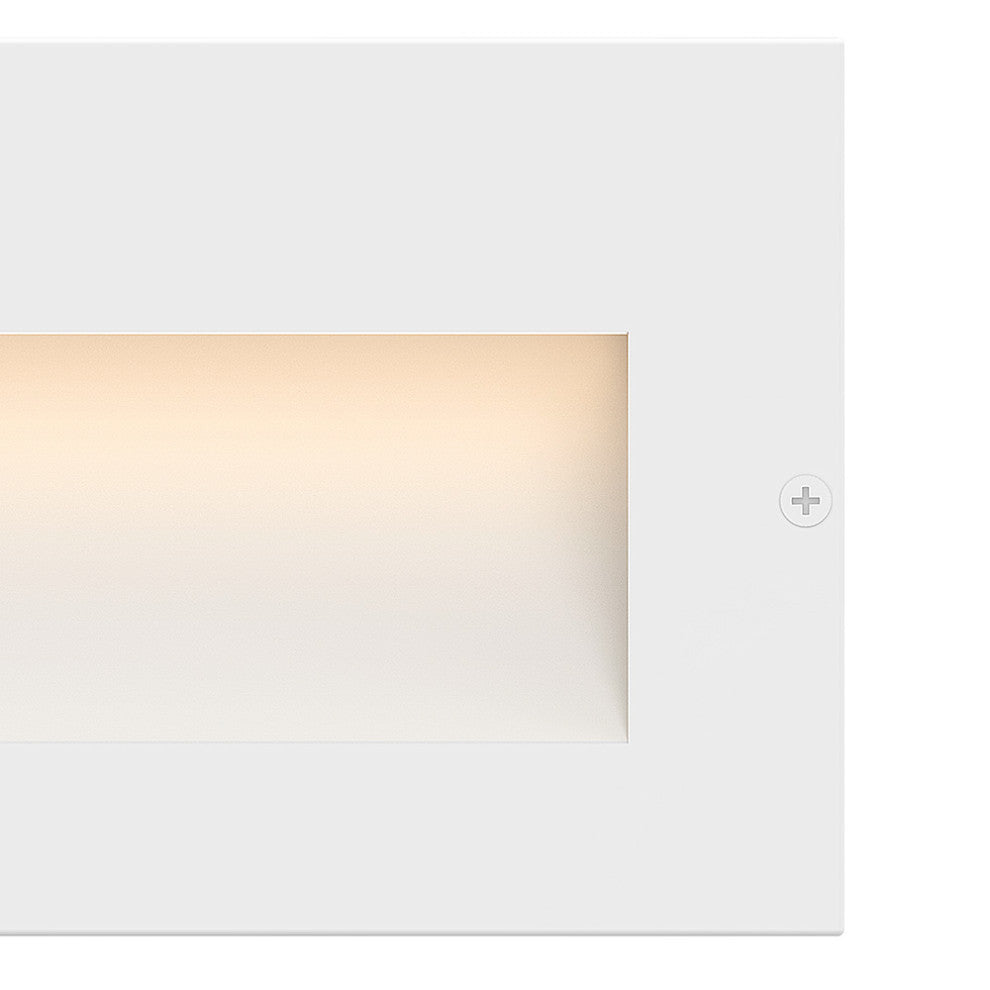 Hinkley Taper Landscape Light, Satin White, Wide Horizontal Step Light