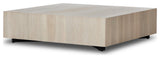 Hudson Large Square Coffee Table Ashen Walnut, Black Pine