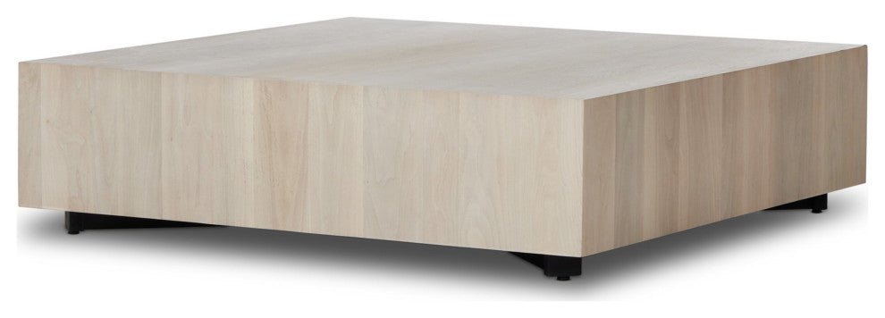 Hudson Large Square Coffee Table Ashen Walnut, Black Pine